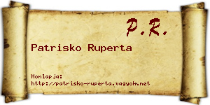 Patrisko Ruperta névjegykártya